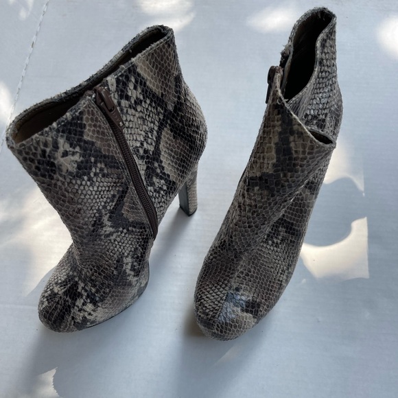 Heeled Snake Skin Booties - Picture 7 of 8